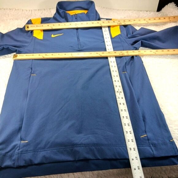 Nike Blue and Yellow Athletic Quarter-Zip Shirt-Jacket Mens Small - Picture 5 of 9